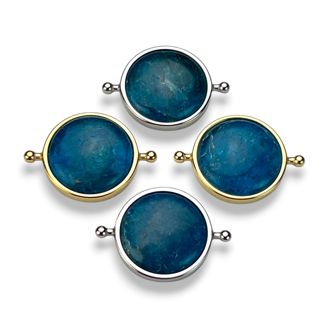 Blue Apatite Round Crystal Element