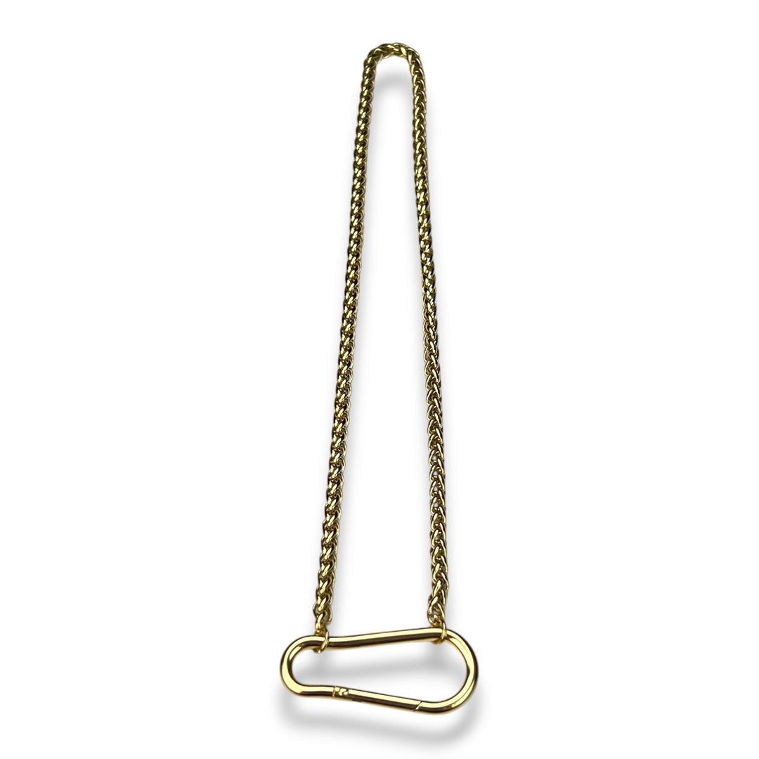 Carabiner Pendant with Wheat Chain