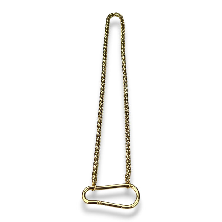 Carabiner Pendant with Wheat Chain