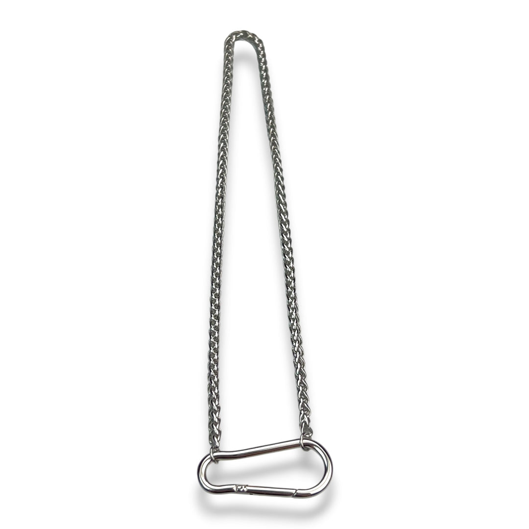 Carabiner Pendant with Wheat Chain