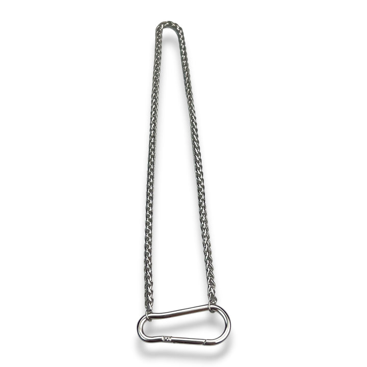 Carabiner Pendant with Wheat Chain