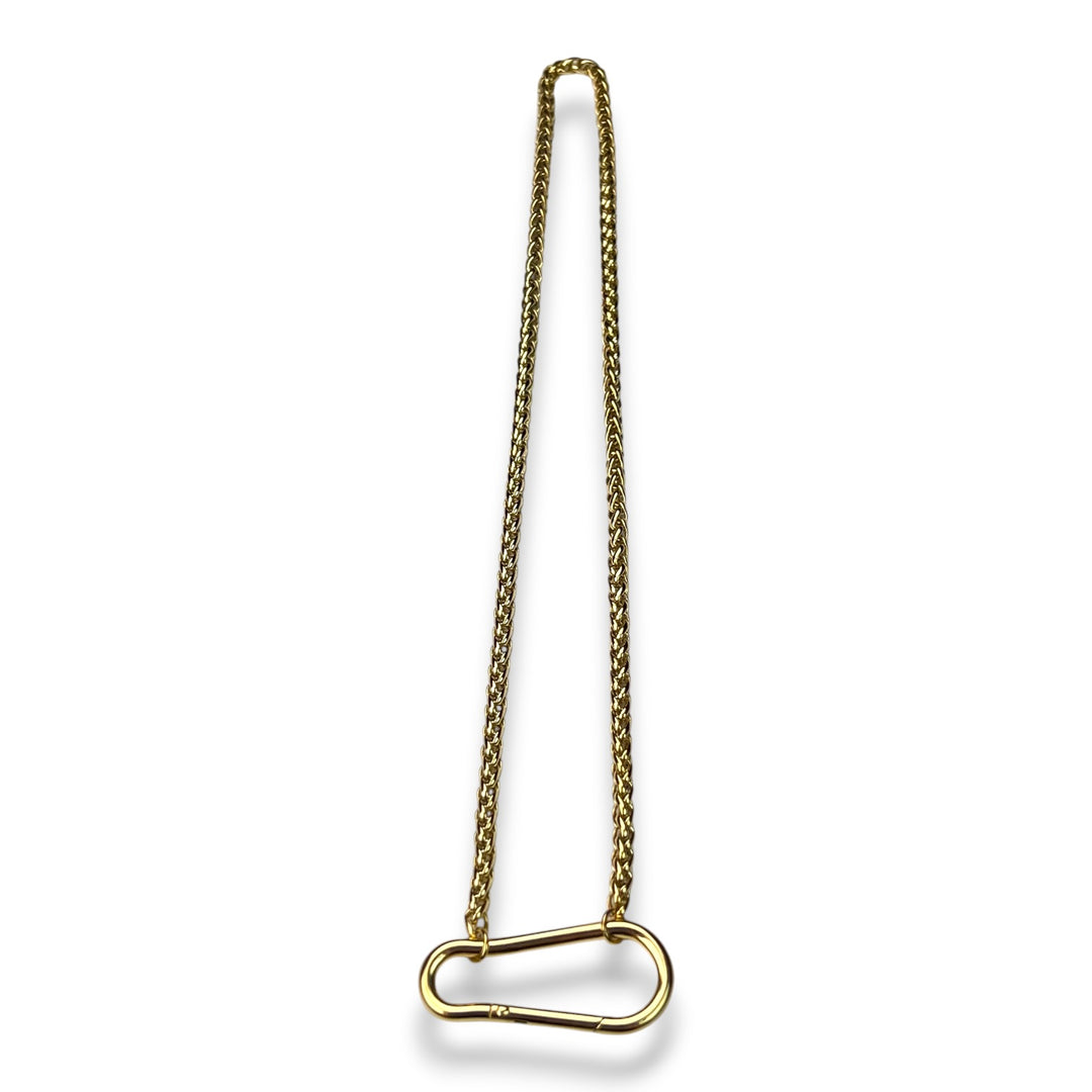 Carabiner Pendant with Wheat Chain