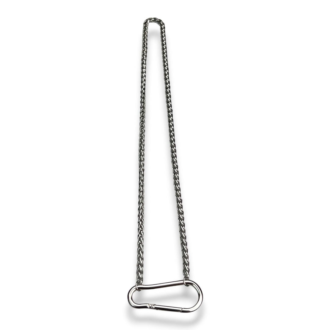 Carabiner Pendant with Wheat Chain