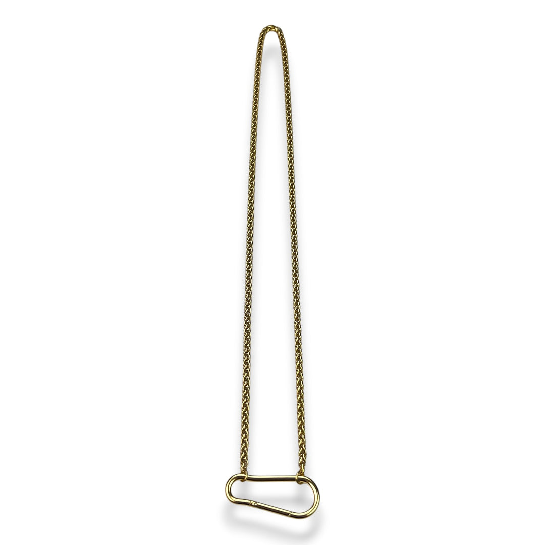 Carabiner Pendant with Wheat Chain