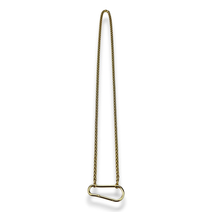 Carabiner Pendant with Wheat Chain