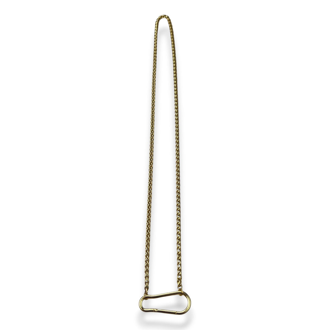 Carabiner Pendant with Wheat Chain