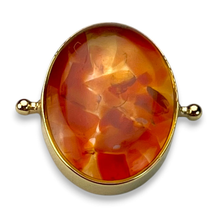 Carnelian Oval Crystal Confetti Encapture™ Element