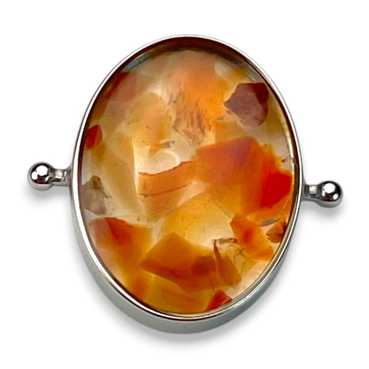 Carnelian Oval Crystal Confetti Encapture™ Element