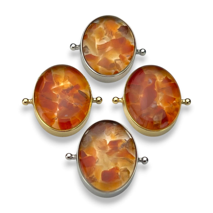 Carnelian Oval Crystal Confetti Encapture™ Element