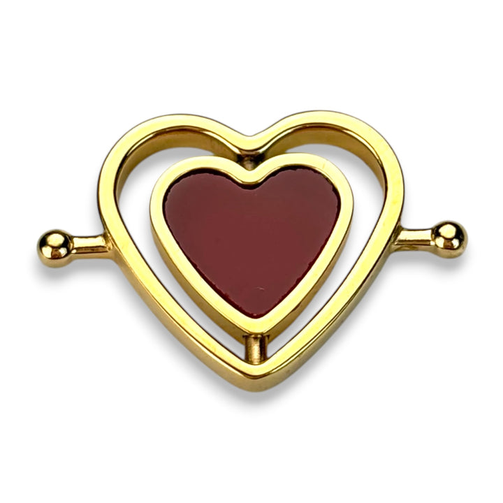 Carnelian Heart HaloSpin™ Crystal Element