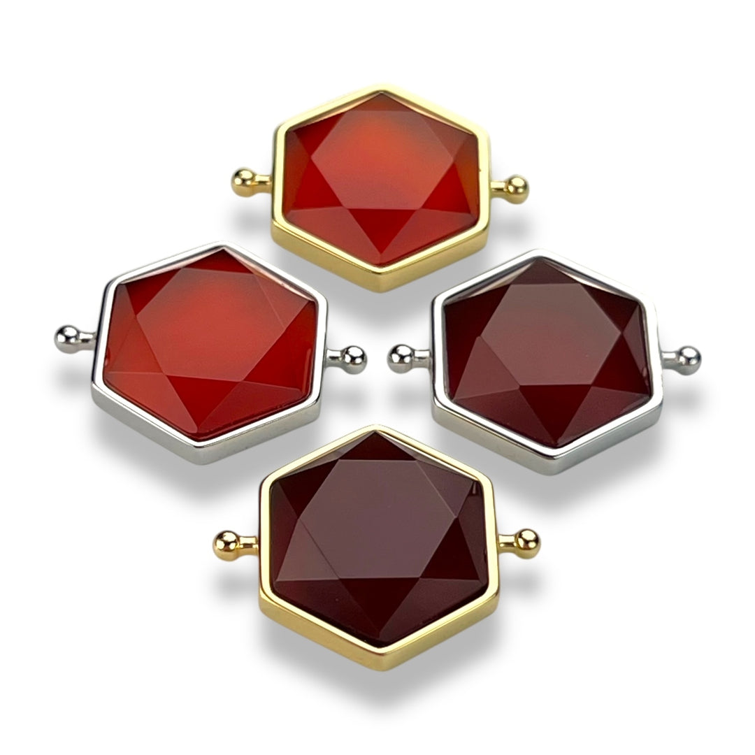 Carnelian Hexagon Crystal Element
