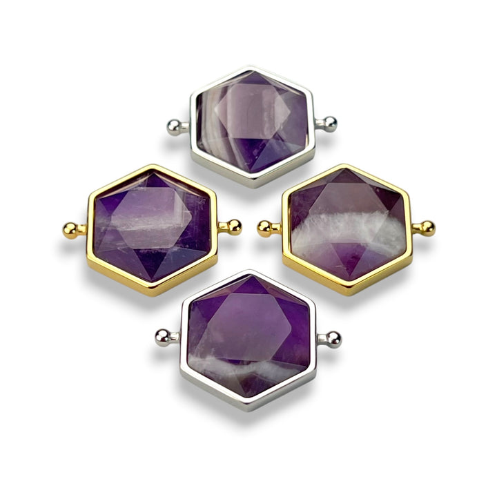 Chevron Amethyst Hexagon Crystal Element