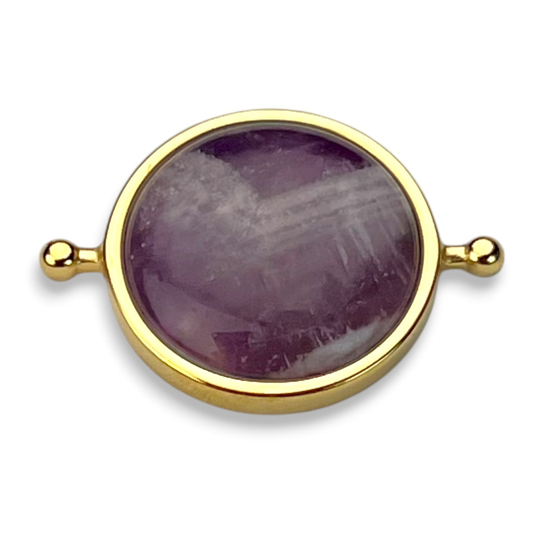 Chevron Amethyst Round Crystal Element