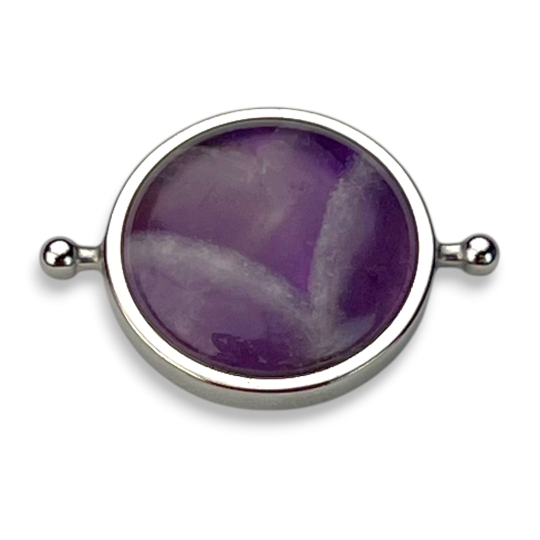 Chevron Amethyst Round Crystal Element