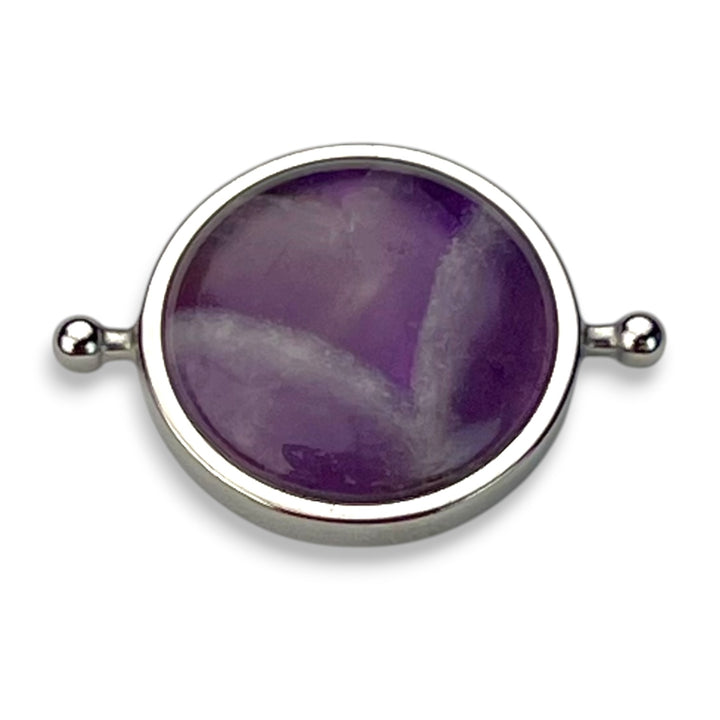 Chevron Amethyst Round Crystal Element