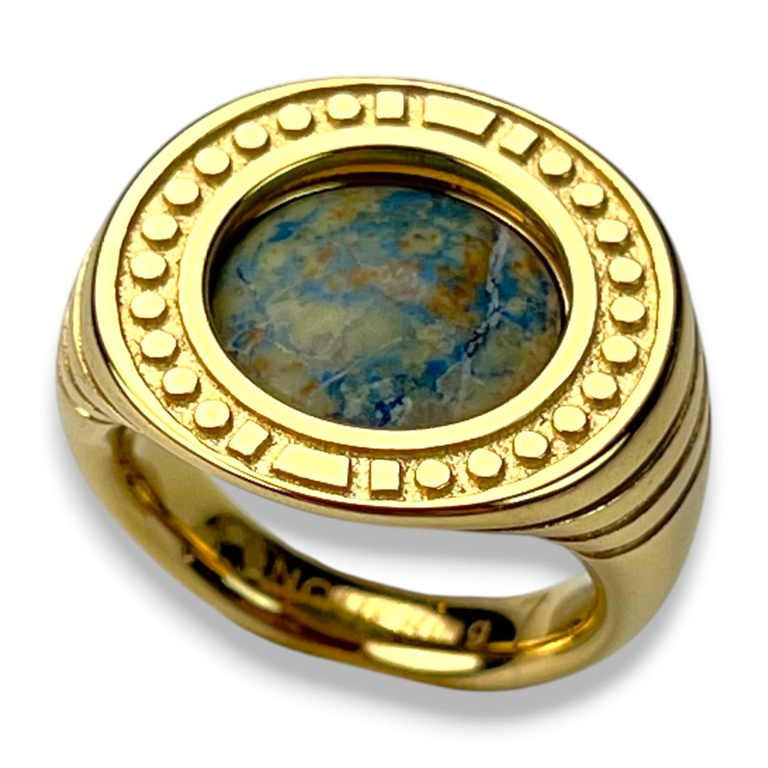 Round Crystal Signet Ring – Studio Line