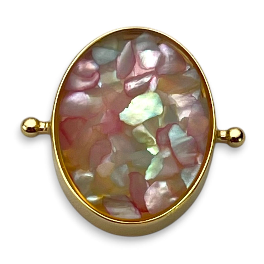 Cirrus Pearl Oval Crystal Confetti Encapture™ Element