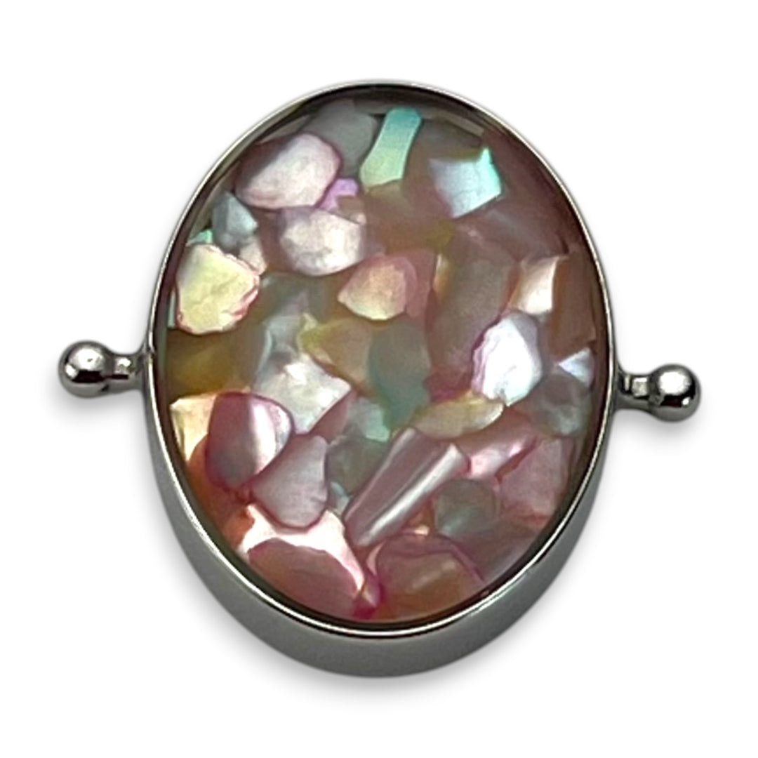 Cirrus Pearl Oval Crystal Confetti Encapture™ Element