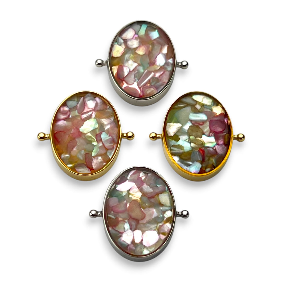 Cirrus Pearl Oval Crystal Confetti Encapture™ Element