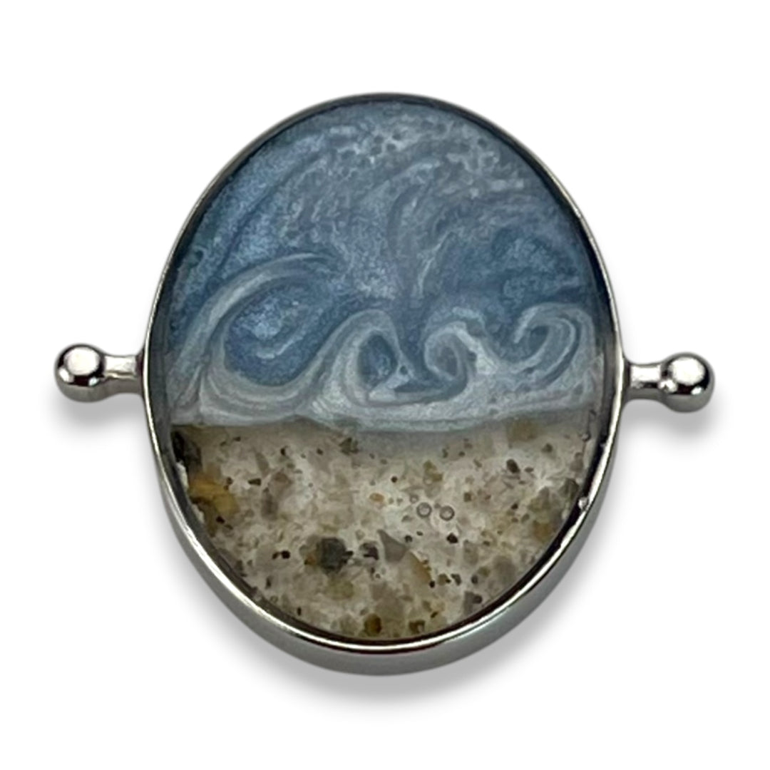 Coastal Swirls Oval Vessel Element – Sandy Beaches Shop Collab