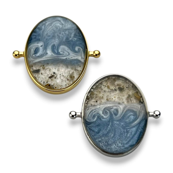Coastal Swirls Oval Vessel Element – Sandy Beaches Shop Collab