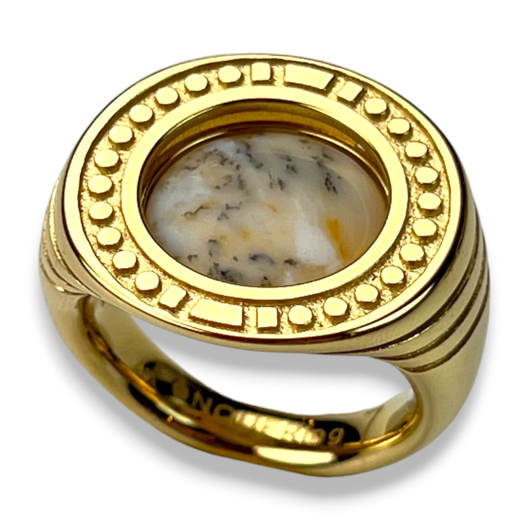 Round Crystal Signet Ring – Studio Line