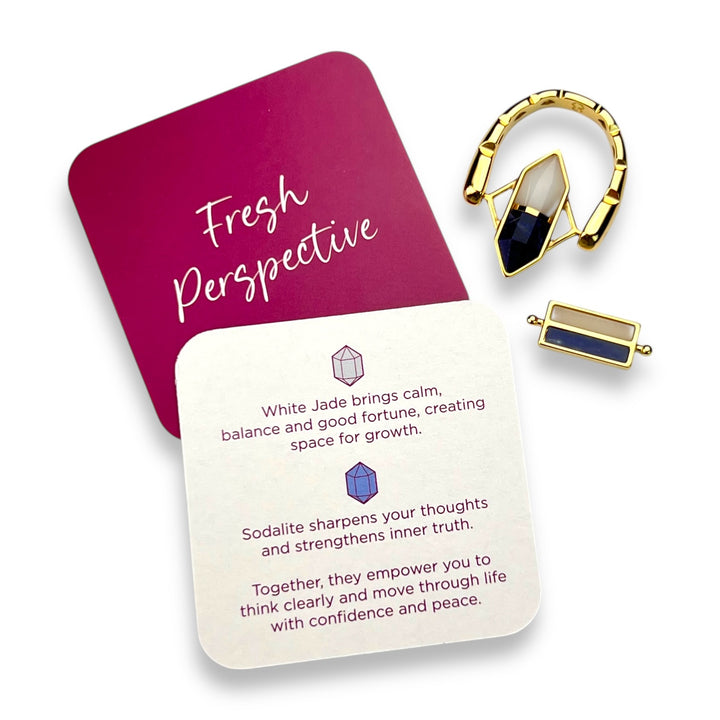 Fresh Perspective SoulStack™ 2 Element CrownCut™ Fidget Ring Set