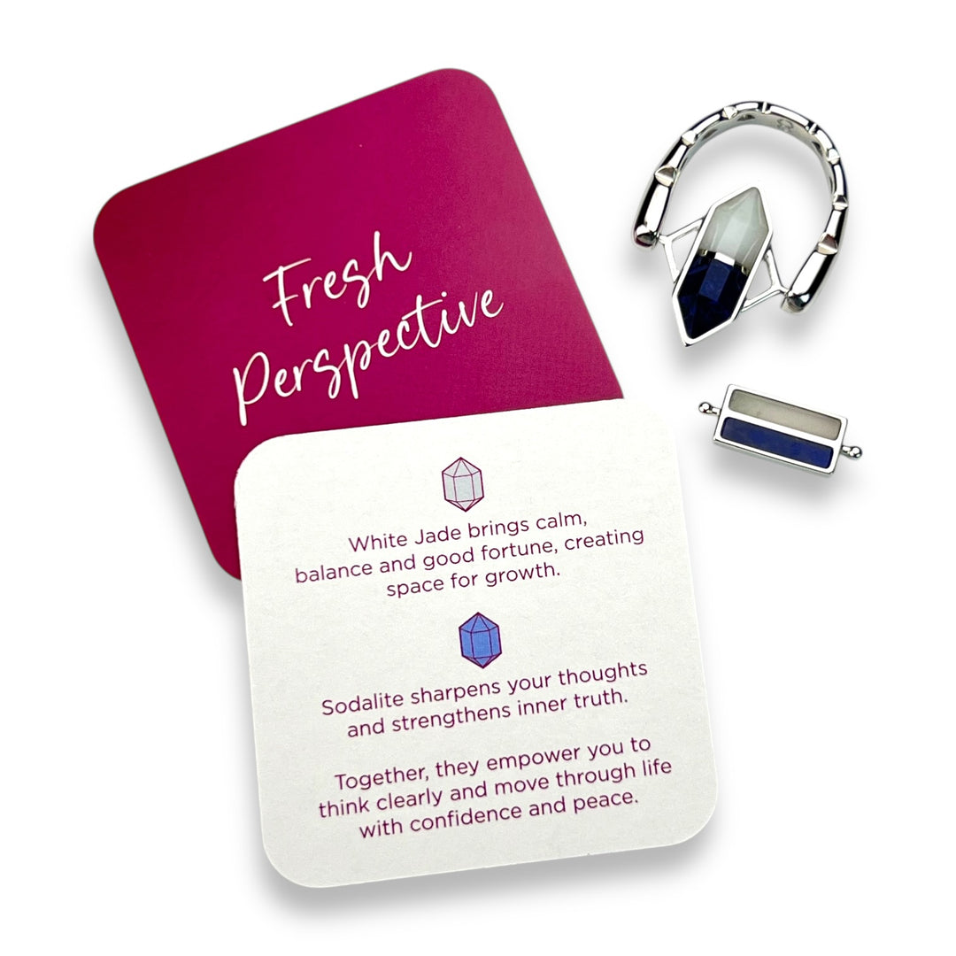 Fresh Perspective SoulStack™ 2 Element CrownCut™ Fidget Ring Set