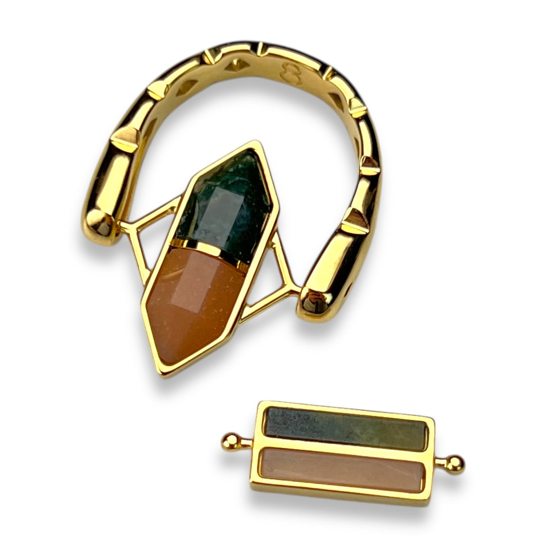 Good Fortune SoulStack™ 2 Element CrownCut™ Fidget Ring Set