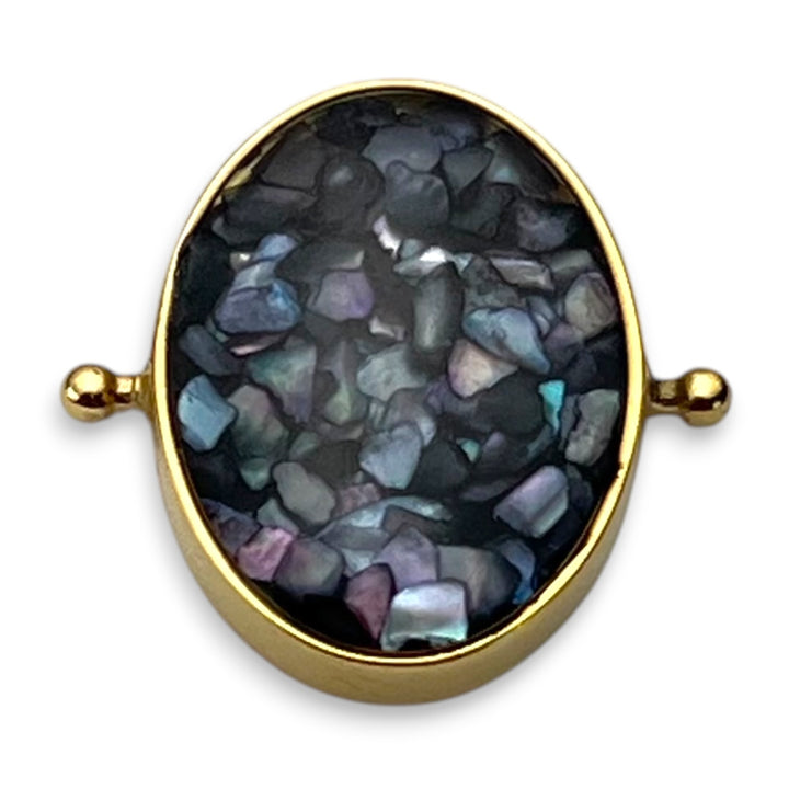 Black Pearl Oval Crystal Confetti Encapture™ Element