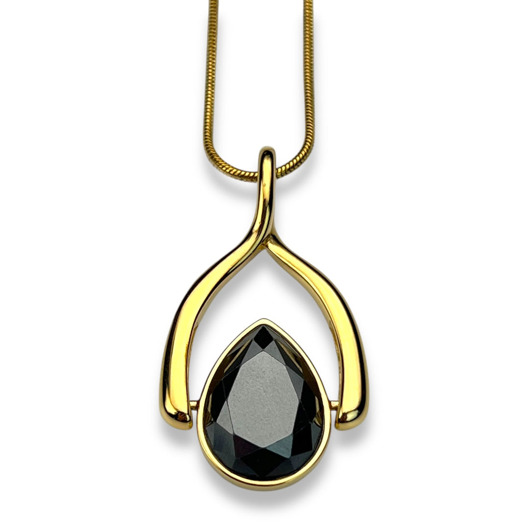 Wishbone Necklace + 1 AquaPoint™ Crystal