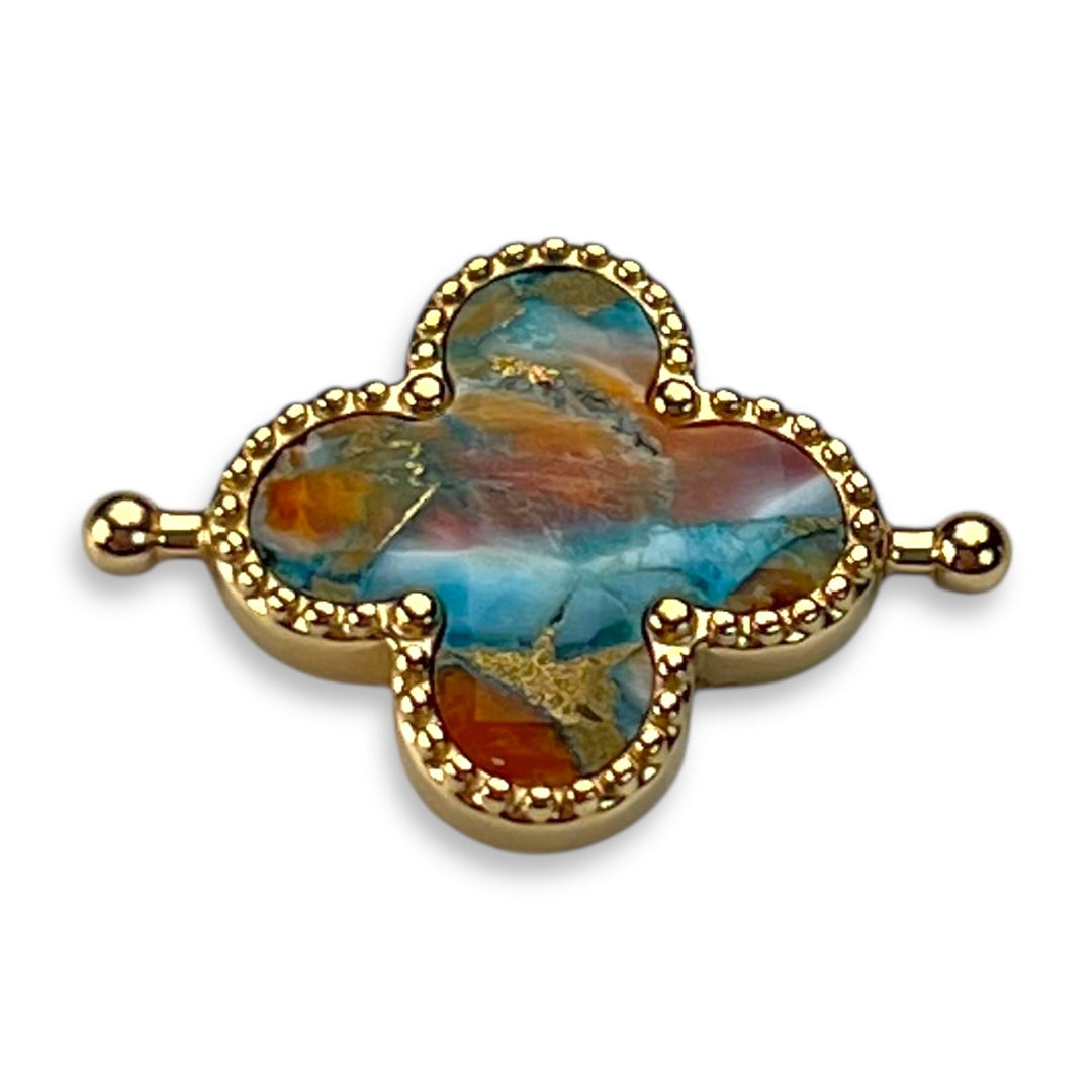 "Impression Sunrise" Mosaic Stone Quatrefoil Element