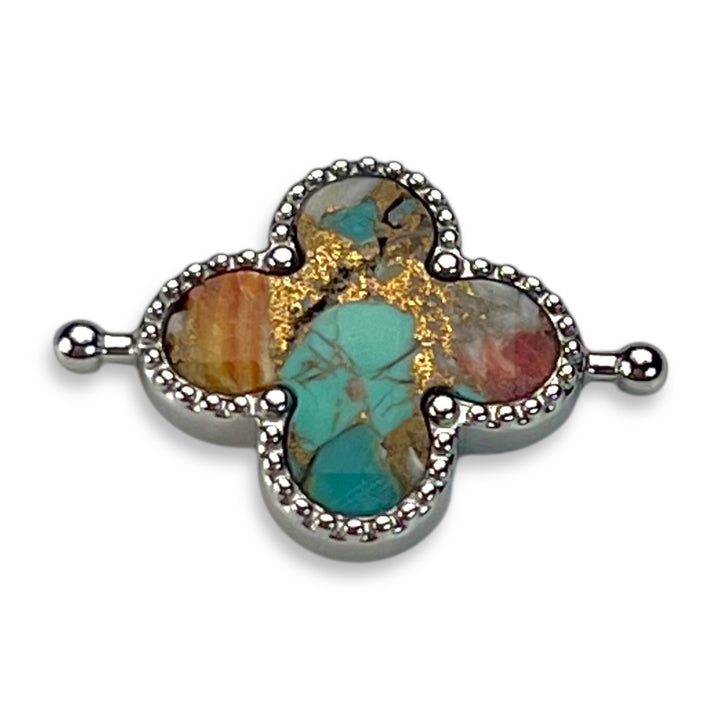 "Impression Sunrise" Mosaic Stone Quatrefoil Element