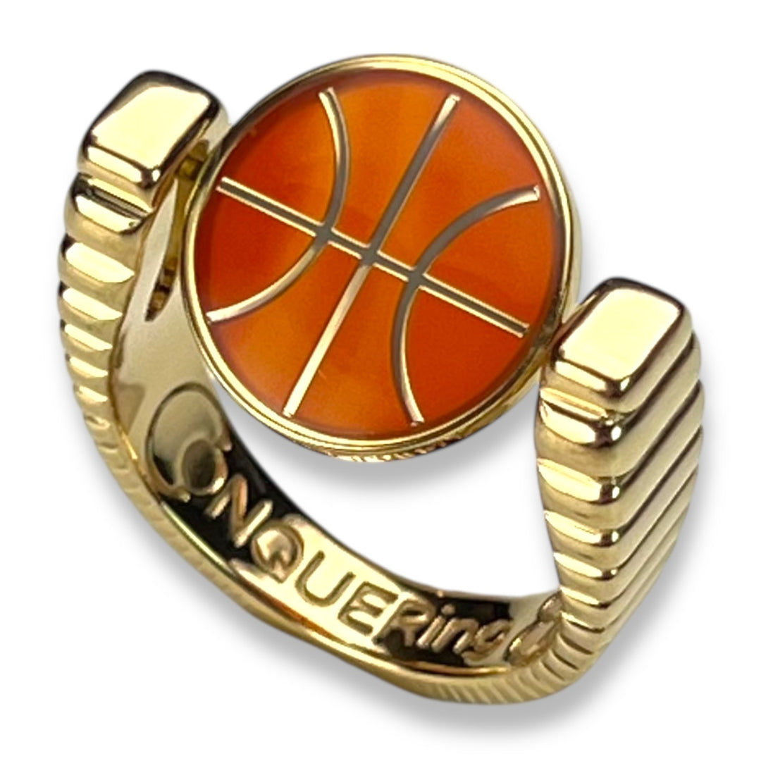 Carnelian Basketball Fidget Ring – March Madness