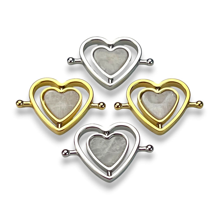 Moonstone Heart HaloSpin™ Crystal Element