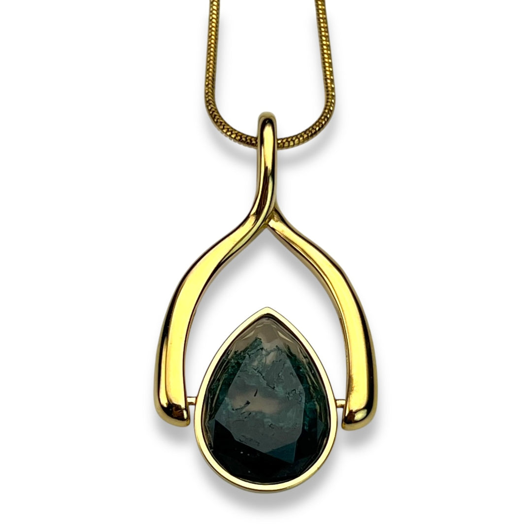 Wishbone Necklace + 1 AquaPoint™ Crystal