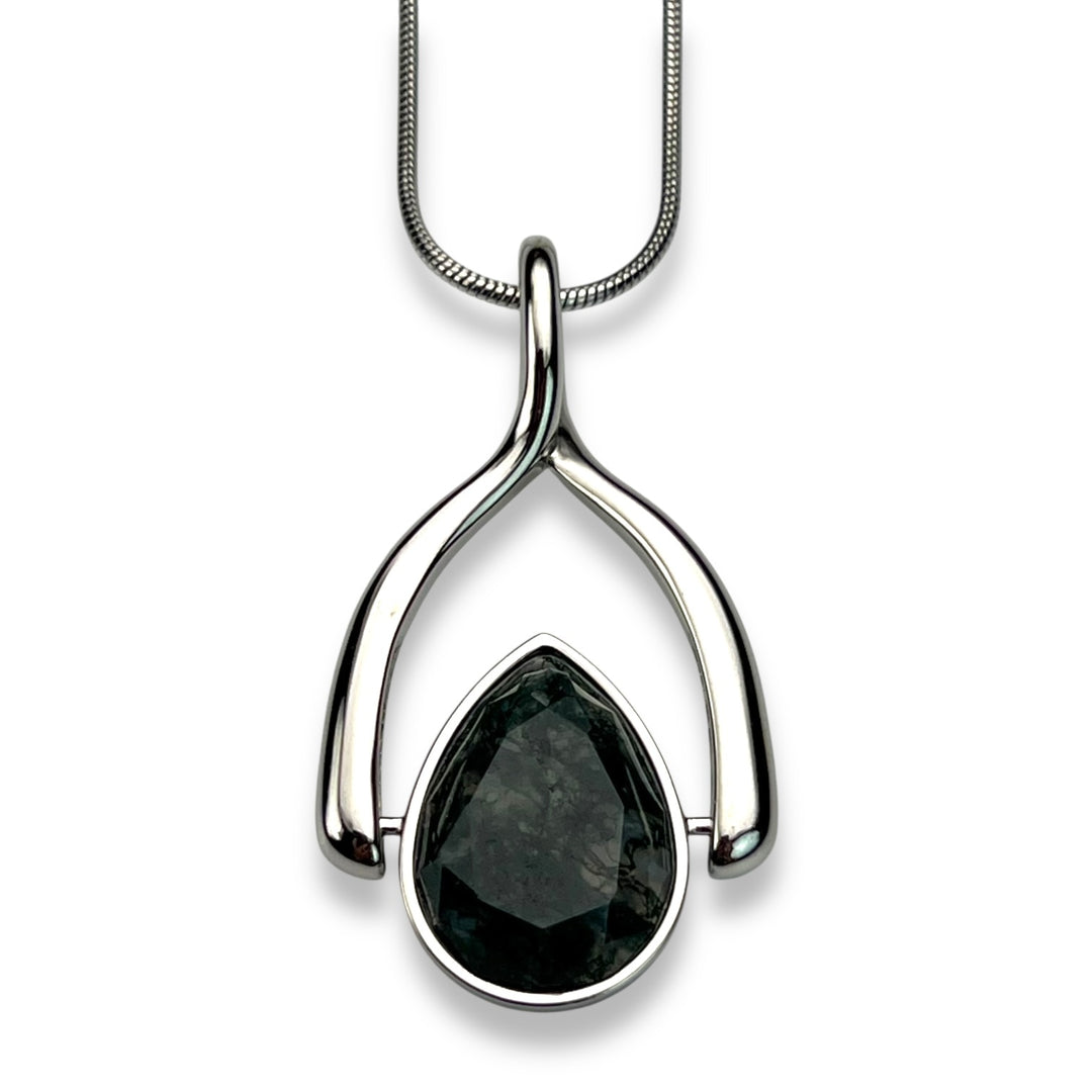 Wishbone Necklace + 1 AquaPoint™ Crystal
