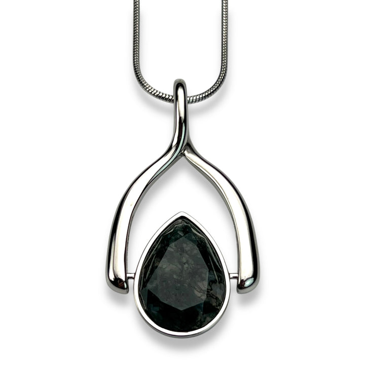 Wishbone Necklace + 1 AquaPoint™ Crystal