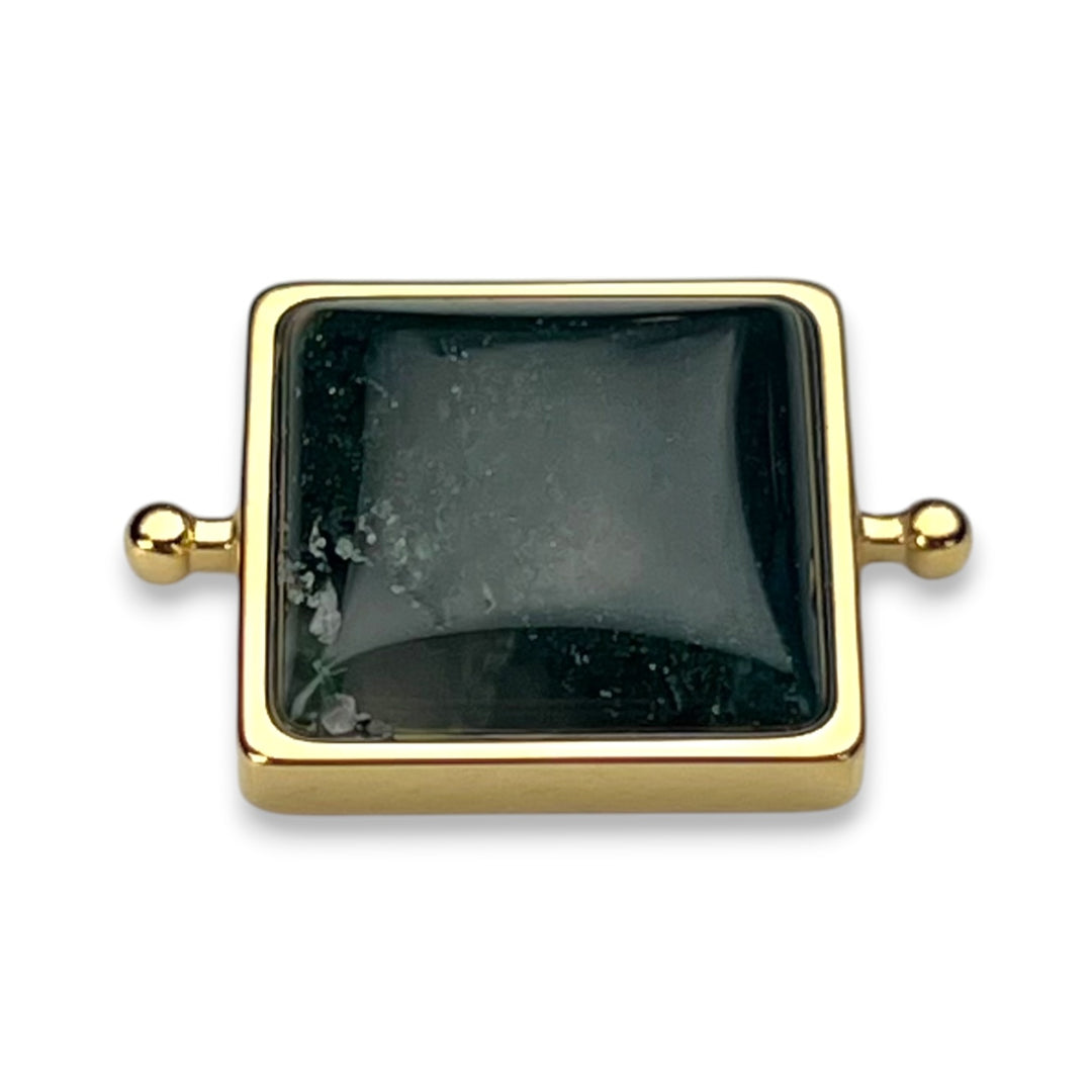 Moss Agate Cushion Crystal Element