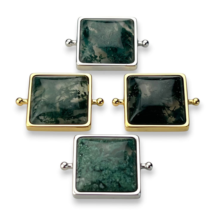 Moss Agate Cushion Crystal Element