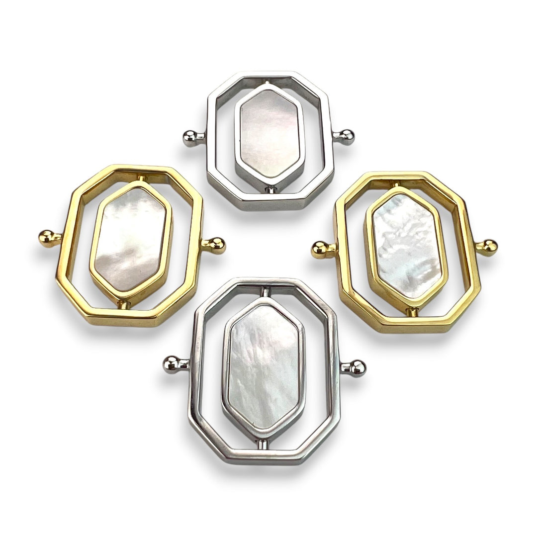 Mother of Pearl Octangle HaloSpin™ Crystal Element