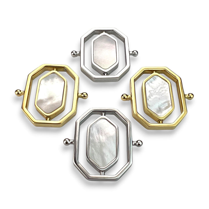 Mother of Pearl Octangle HaloSpin™ Crystal Element