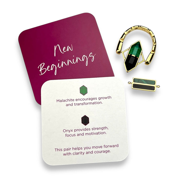 New Beginnings SoulStack™ 2 Element CrownCut™ Fidget Ring Set