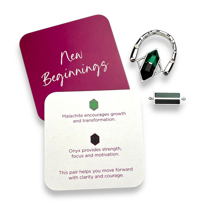 New Beginnings SoulStack™ 2 Element CrownCut™ Fidget Ring Set