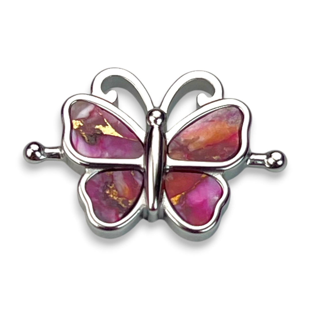 O'Keeffe's Poppies Mosaic Stone Butterfly Element