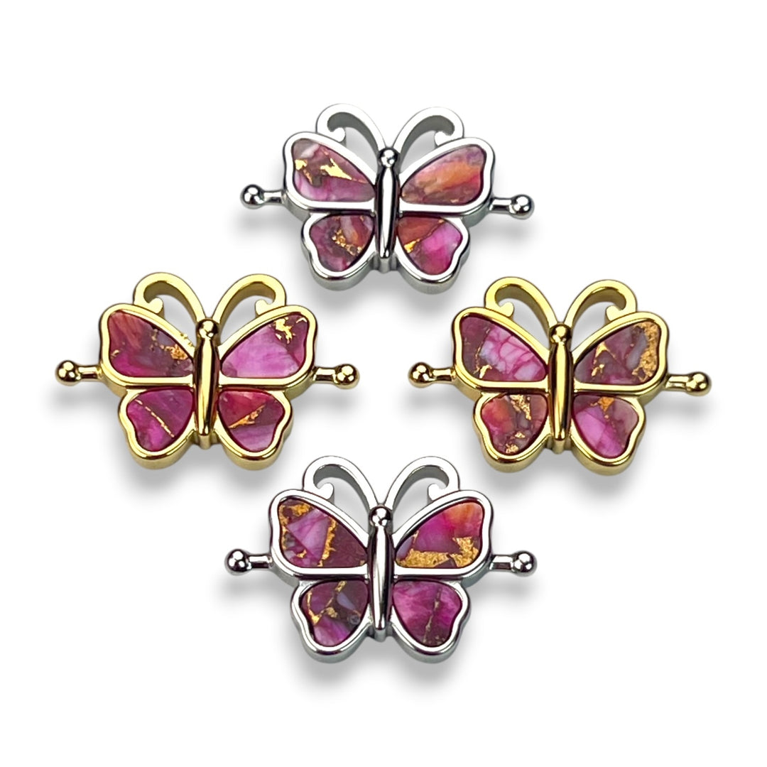 O'Keeffe's Poppies Mosaic Stone Butterfly Element