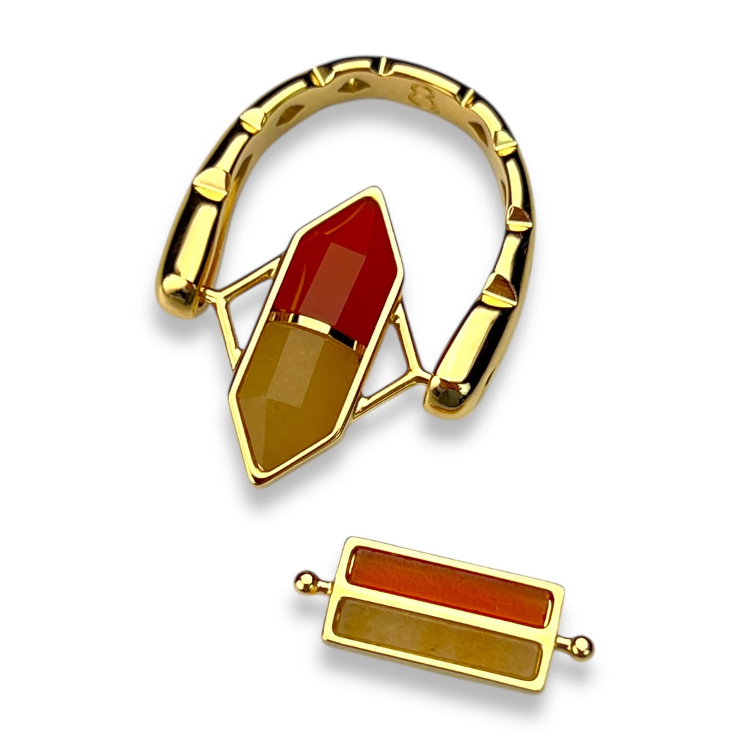 Personal Empowerment SoulStack™ 2 Element CrownCut™ Fidget Ring Set