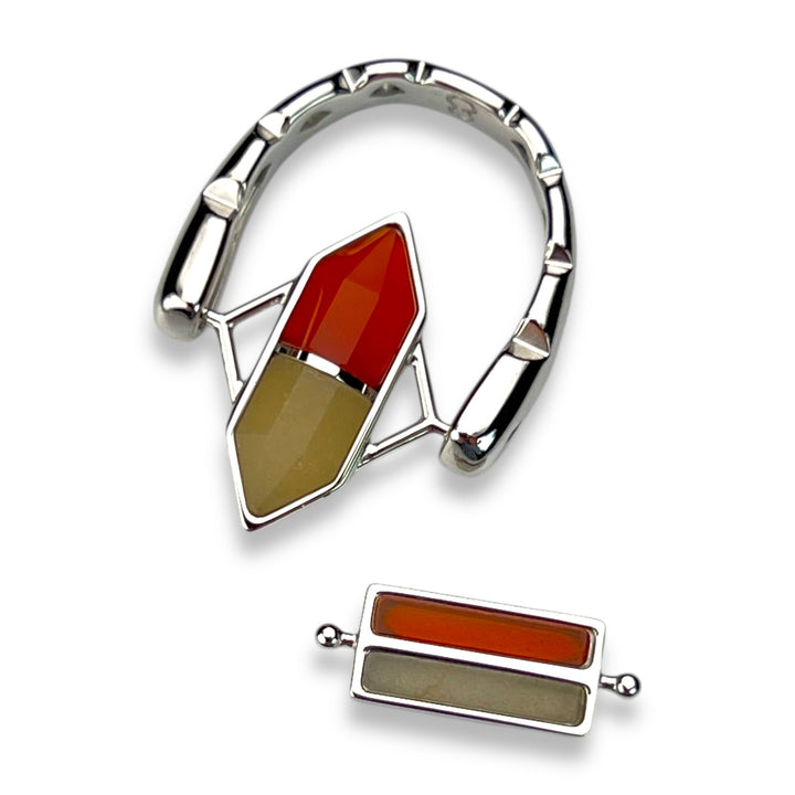 Personal Empowerment SoulStack™ 2 Element CrownCut™ Fidget Ring Set