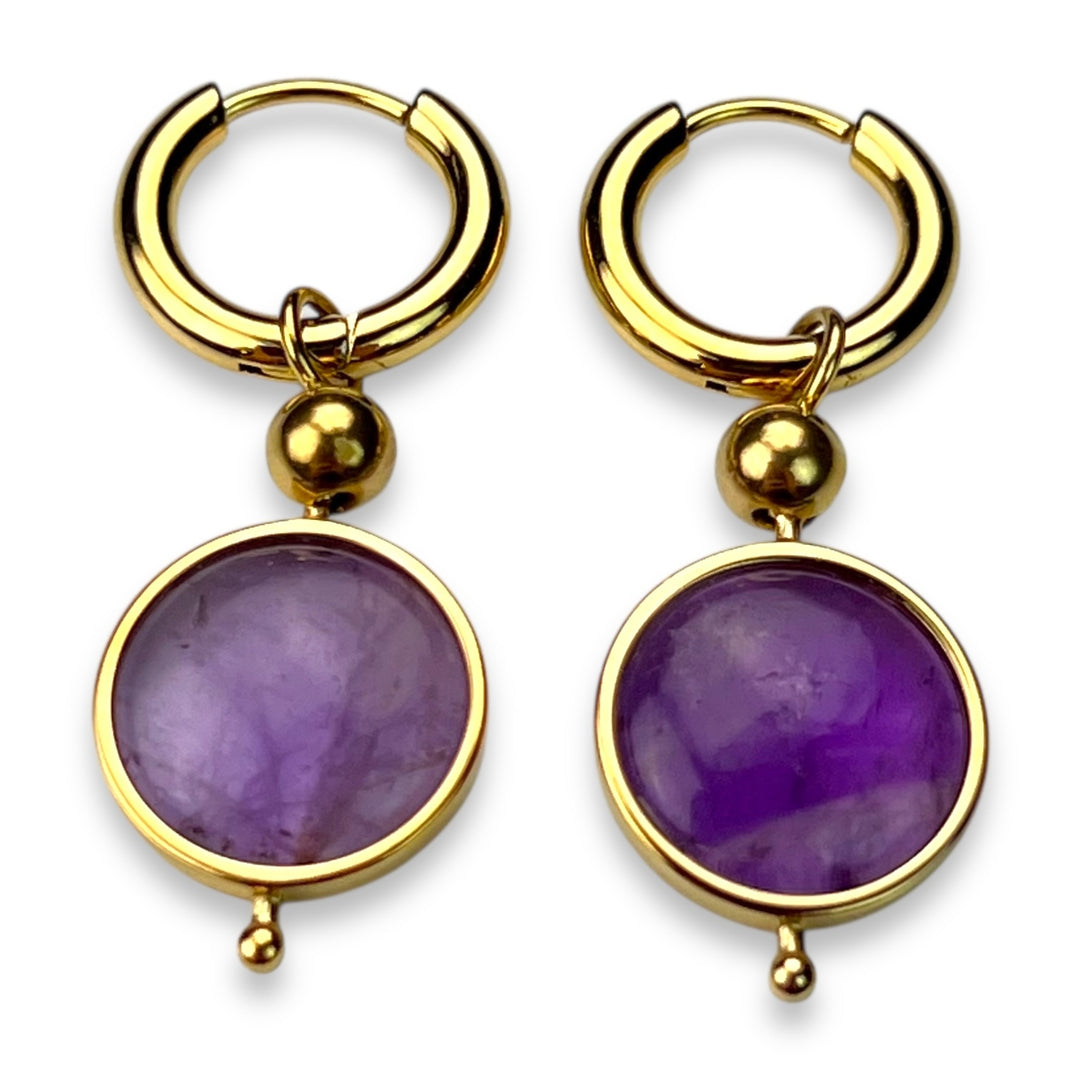 Round Crystal Willow Earrings