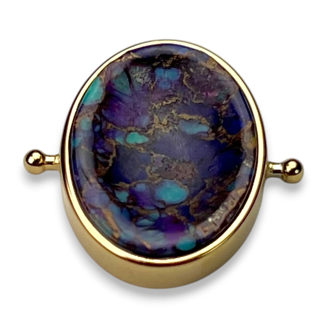 "Sea Under Purple Skies" Mosaic Worry Stone Element